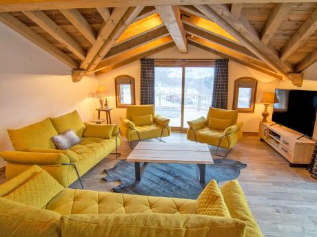 Chalet Saint Pères - Wohnraum