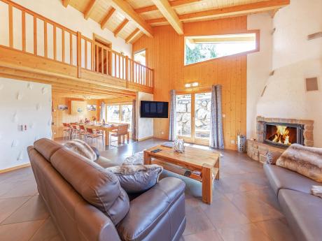 Chalet La Tzoumaz Pearl - Wohnraum