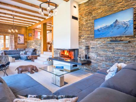 Chalet Charme de Meribel  - Wohnraum