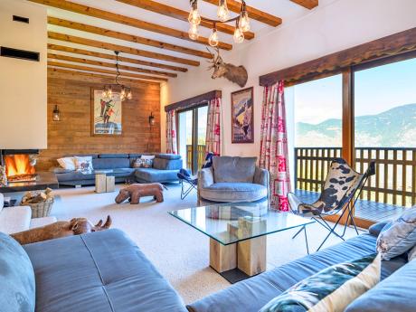 Chalet Charme de Meribel  - Wohnraum