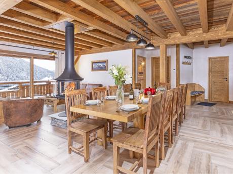 Chalet La Tanière de l'Ours - Essbereich