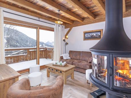 Chalet La Tanière de l'Ours - Wohnraum