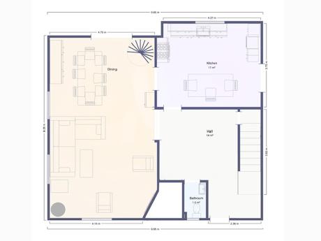 Chalet Fleur de Meribel - Grundriss -Niveau 1